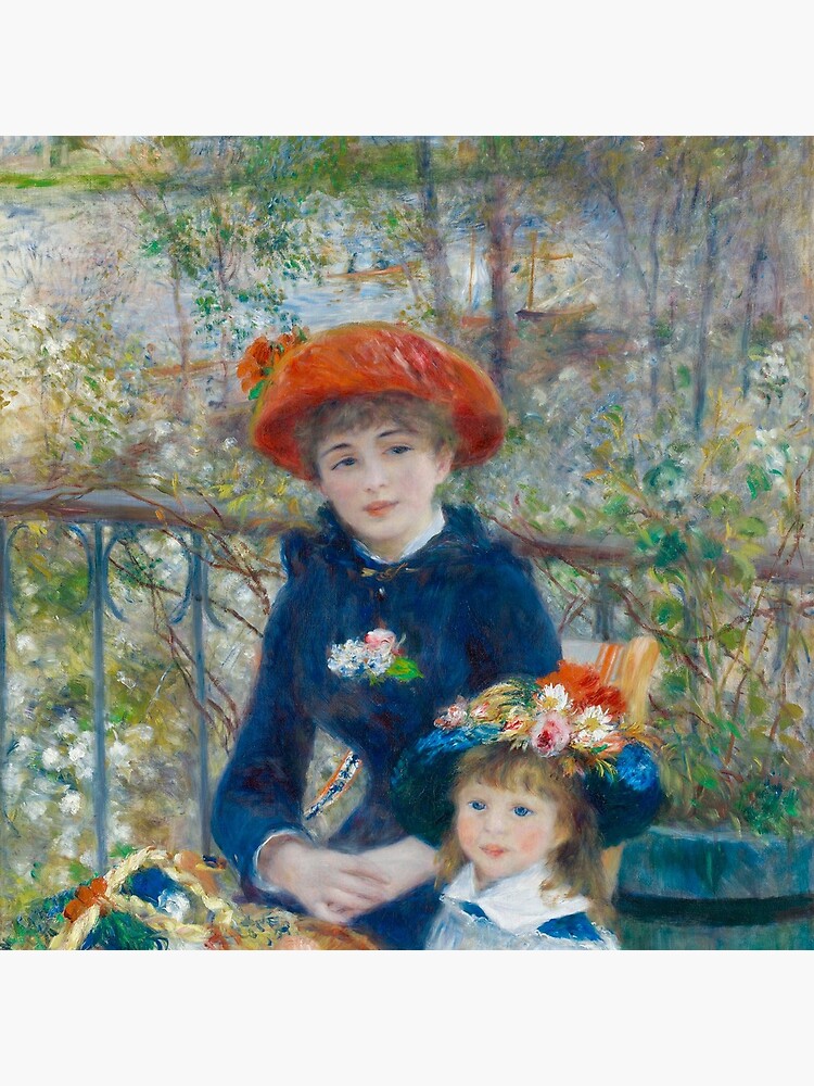Two Sisters on the Terrace Oil Painting by Auguste Renoir by podartist