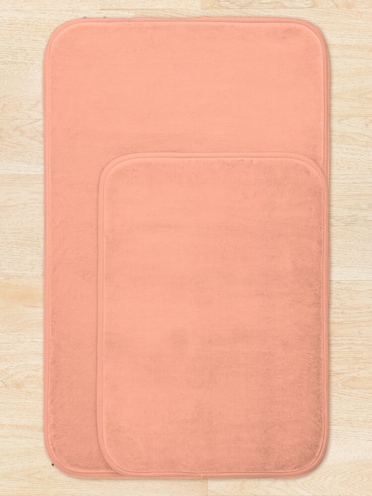 "Peach Solid Color" Bath Mat for Sale by podartist Redbubble