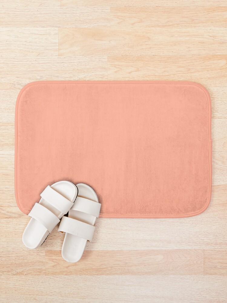 "Peach Solid Color" Bath Mat for Sale by podartist Redbubble