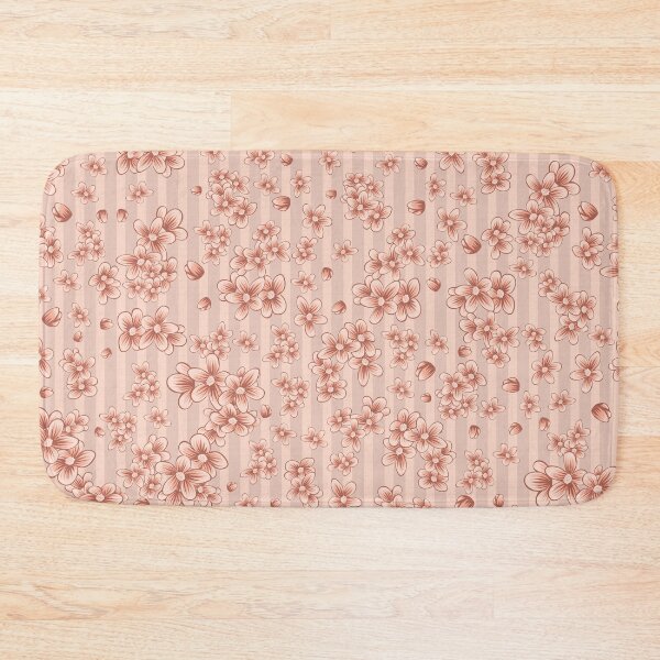 Item preview, Blush Forget Me Not Flowers on Tan Stripes designed and sold by infinitygrafix.