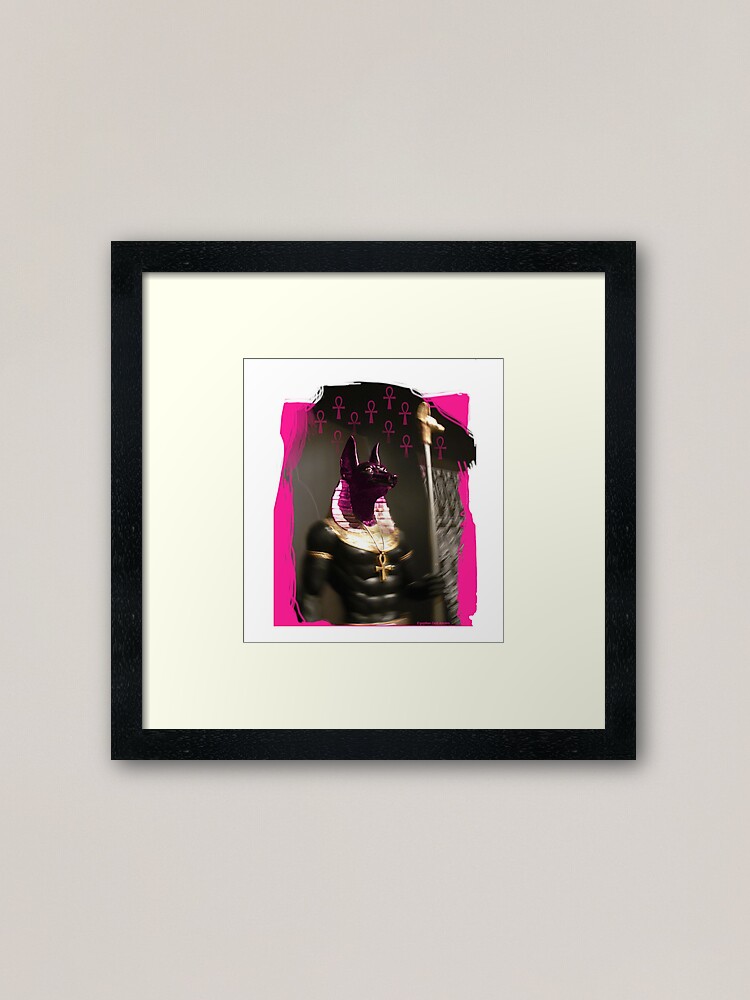 Pink Anubis Eternal Love Symbol Egyptian God Photo By Acci Framed Art Print By Vanyssagraphics Redbubble
