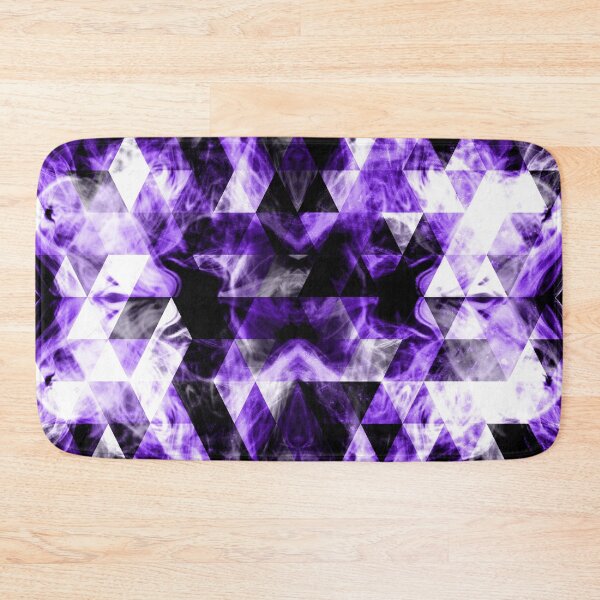 Item preview, Electrifying ultra violet purple black white sparkly triangle flames geometric design designed and sold by PLdesign.