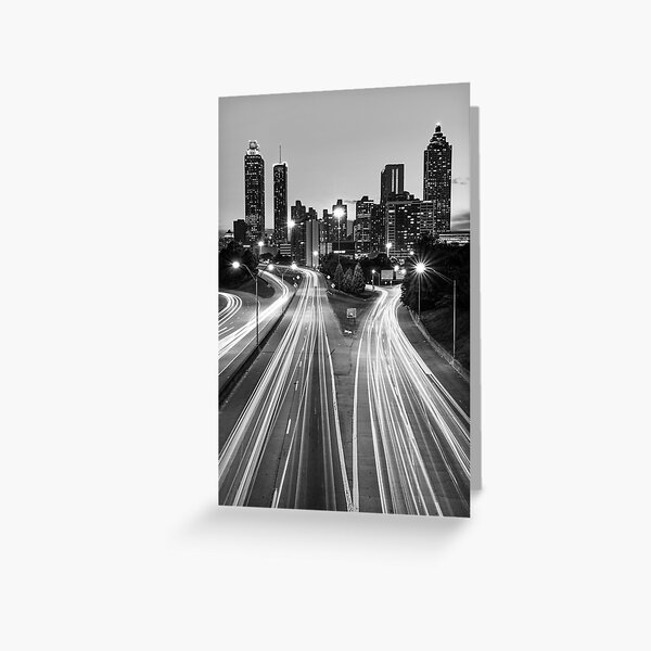 Atlanta Skyline Print, Georgia Art, Black and White, store Monochrome Decor, Jackson Street Bridge, Atlanta Print, Cityscape and Architectural