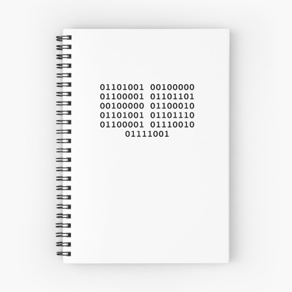 Item preview, i am binary in binary code designed and sold by reasonslogan.