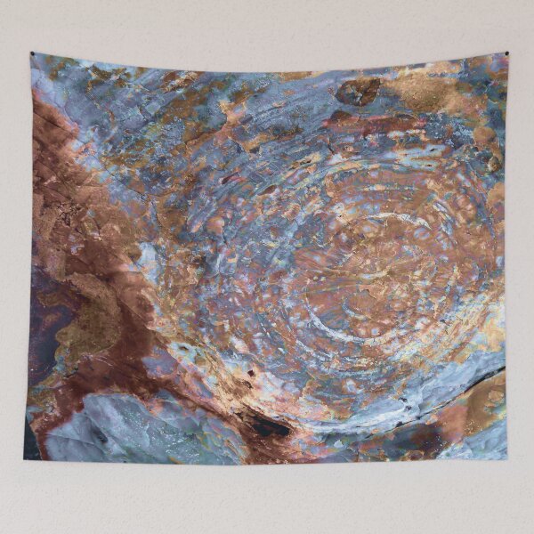 Item preview, Periwinkle Rust Tie Dye Quartz Abstract Marble designed and sold by infinitygrafix.