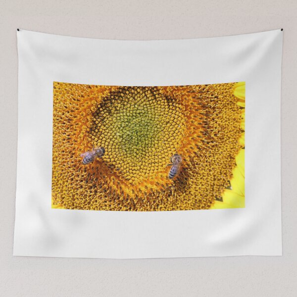 Item preview, bees on sunflower in summer agriculture designed and sold by goceris.