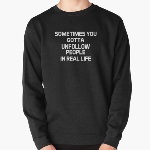 pink unfollow sweatshirt