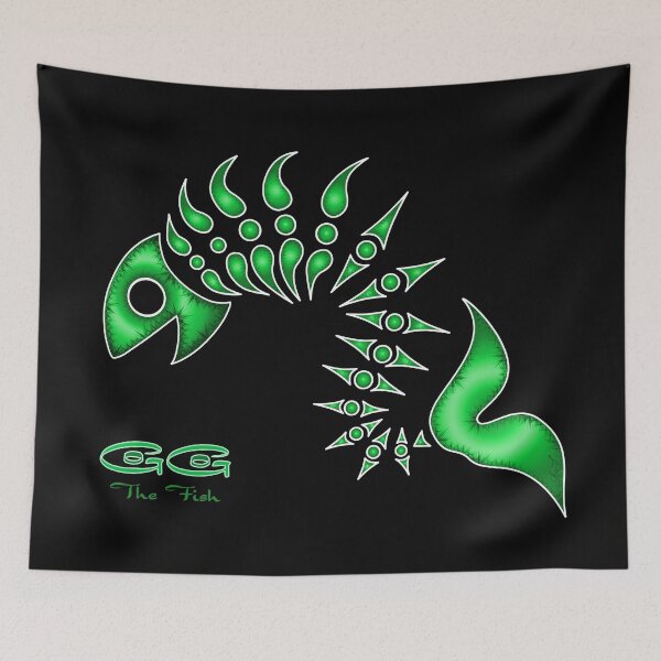 Item preview, GoGo the Fish - Lime Green by Amanda M Lucas designed and sold by Amanda Lucas.