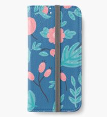 Blue florals iPhone Wallet/Case/Skin