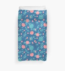 Blaue Blumen Bettbezug