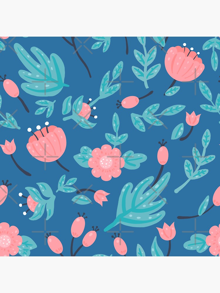Blue florals by Elenanaylor
