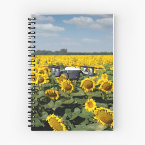 Item preview, The drone is flying over the sunflower field in summer designed and sold by goceris.