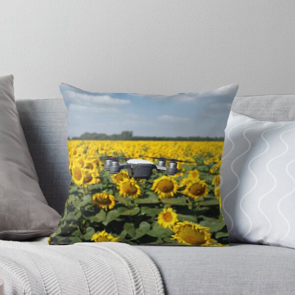 Item preview, The drone is flying over the sunflower field in summer designed and sold by goceris.