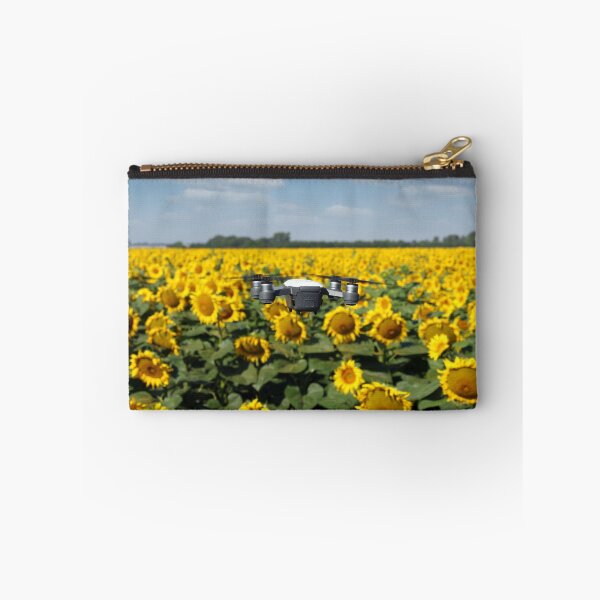 Item preview, The drone is flying over the sunflower field in summer designed and sold by goceris.