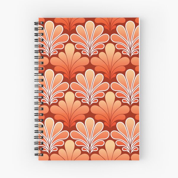Item preview, Art Deco Shell Pattern, Mandarin Orange  designed and sold by Marymarice.