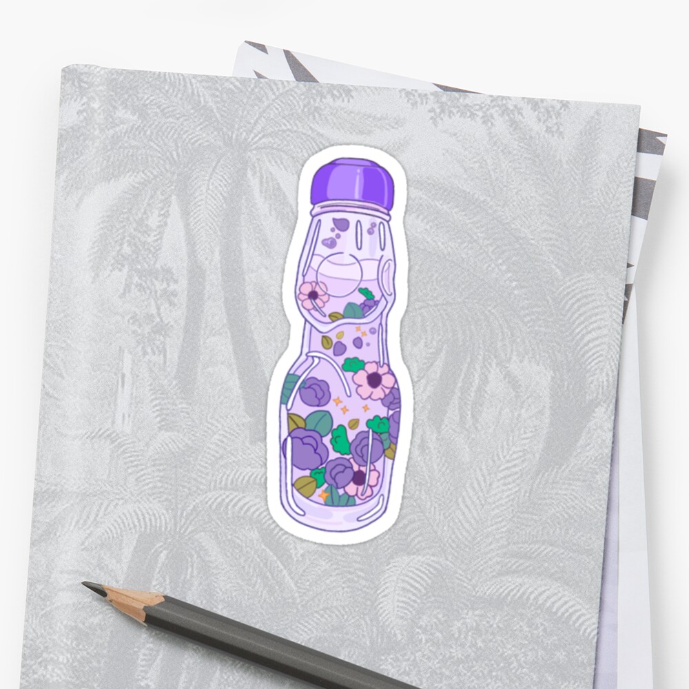 "aesthetic purple ramune" Sticker by peachandtea | Redbubble