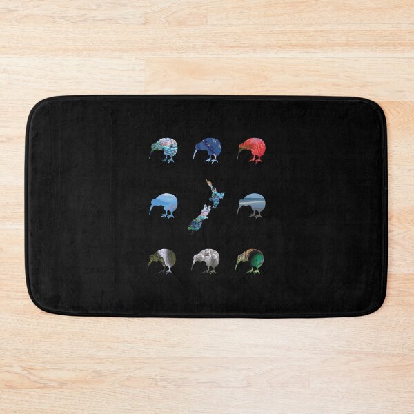 Item preview, NEW ZEALAND MAP AND KIWIS designed and sold by Madjack Tees Kiwi SuperStore.