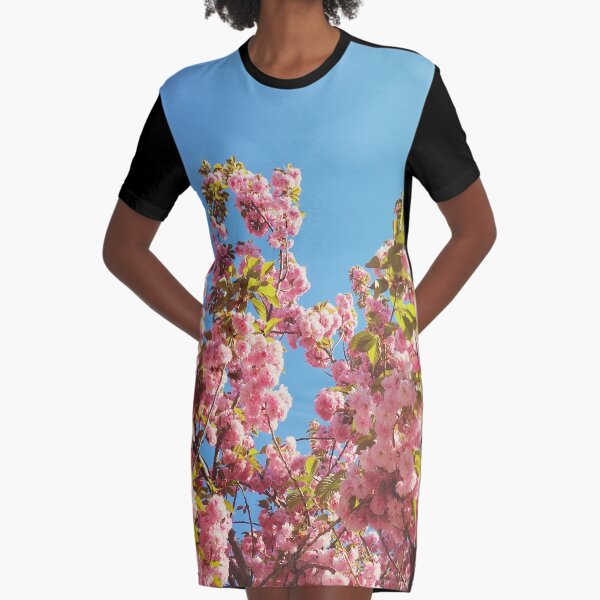 Floral Gift - Cherry Blossoms Photography - Gardener Present Graphic T-Shirt Dress