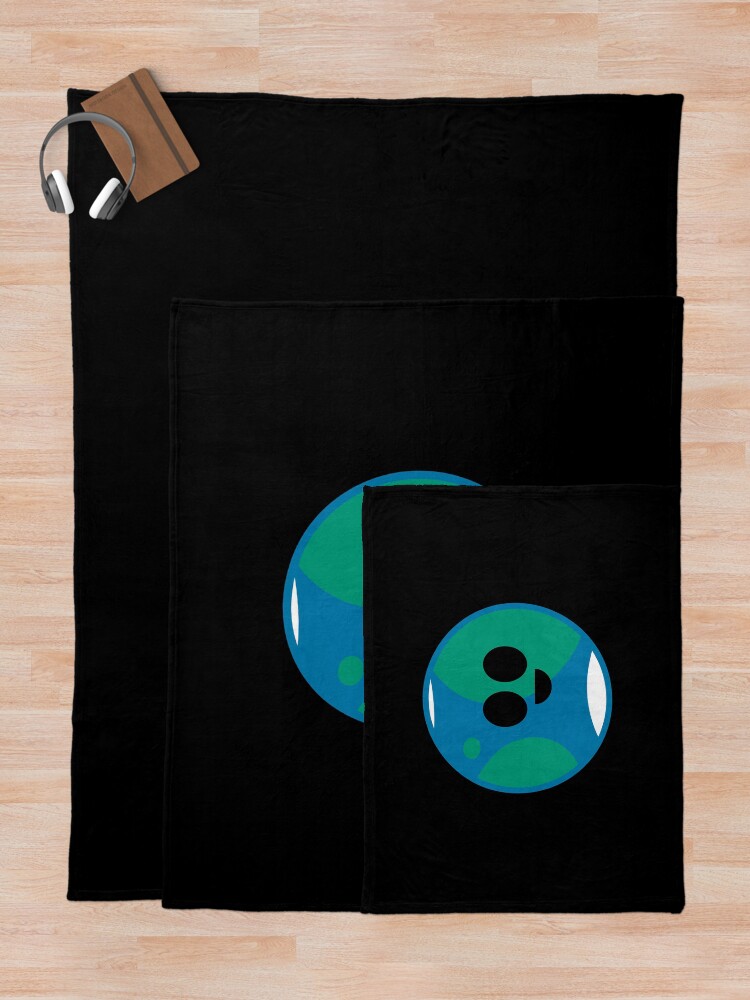 Alternate view of Happy Planet Earth Throw Blanket