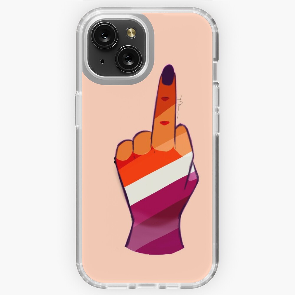 Lesbian pride middle finger