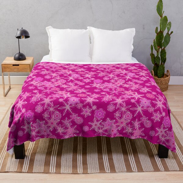 Item preview, Modern Geometric Snowflakes, Deep Fuchsia Pink designed and sold by Marymarice.