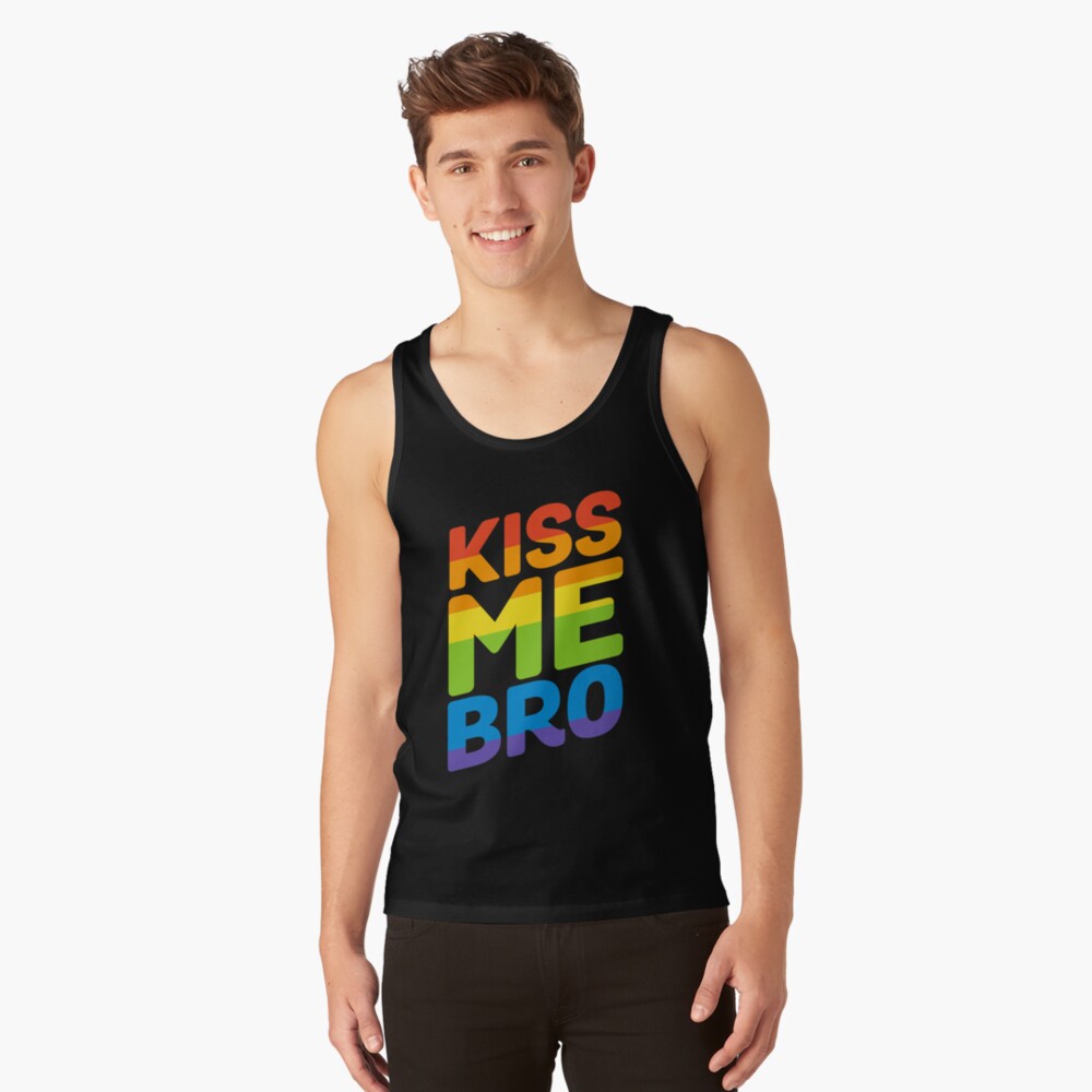 Kiss Me Bro Rainbow Gay Pride