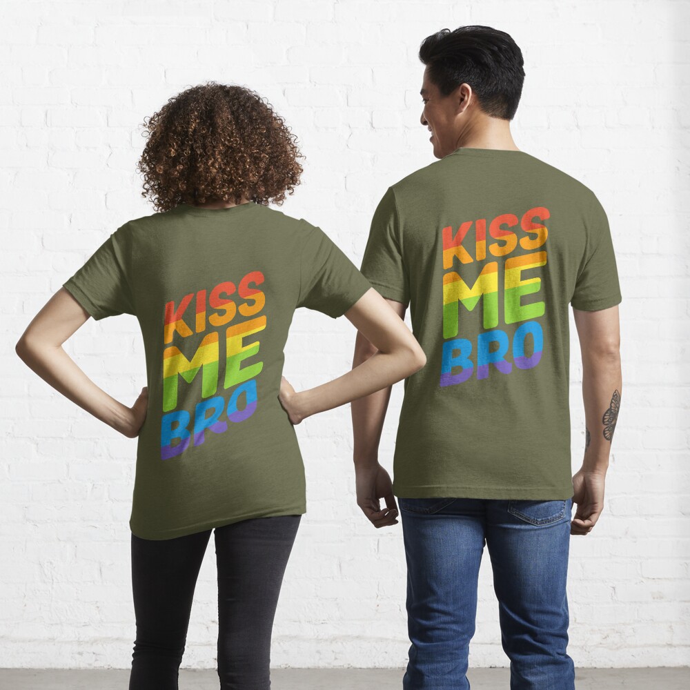 Kiss Me Bro Rainbow Gay Pride