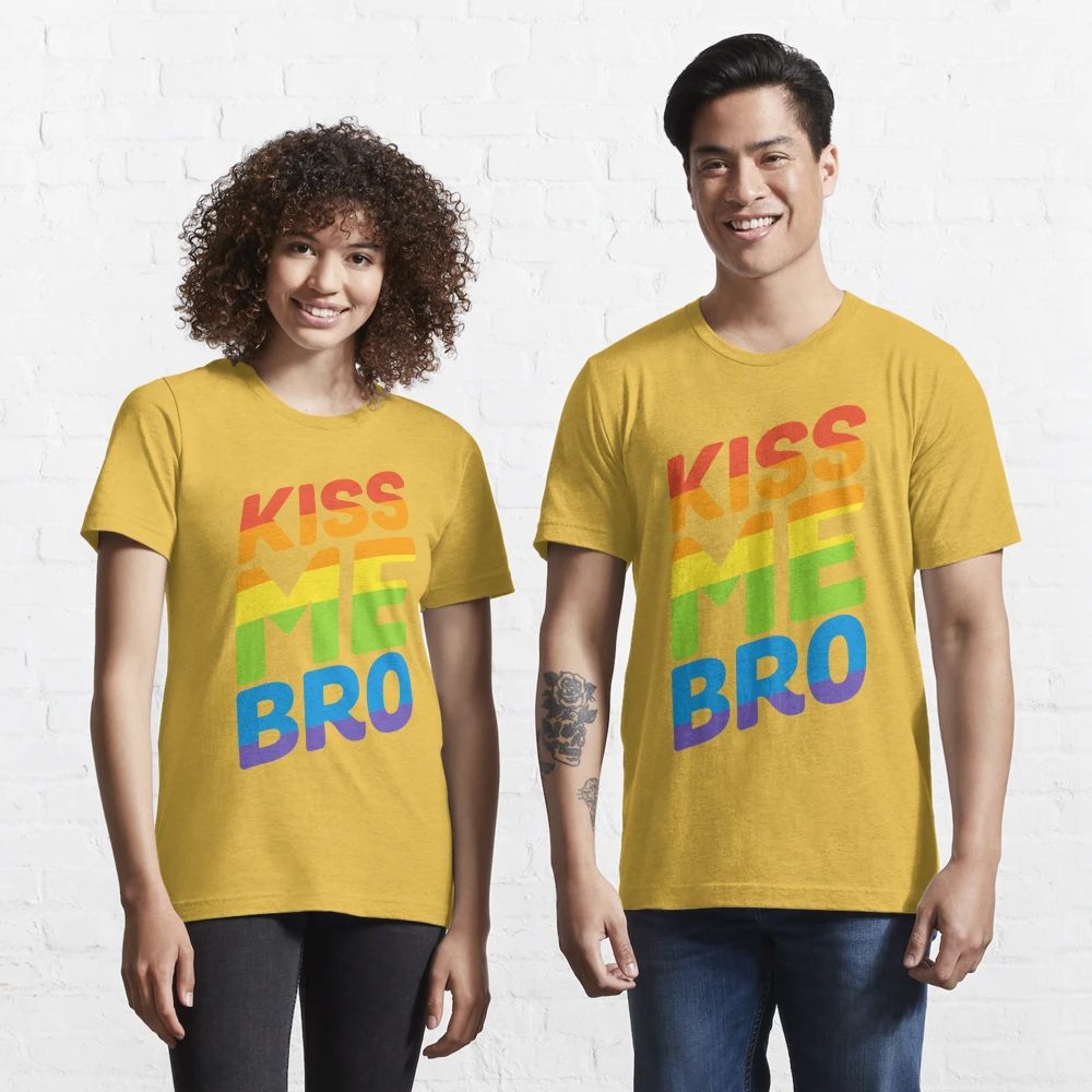 Kiss Me Bro Rainbow Gay Pride