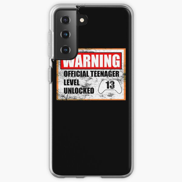 Level 13 unlocked Warning Offical teen Samsung Galaxy Soft Case