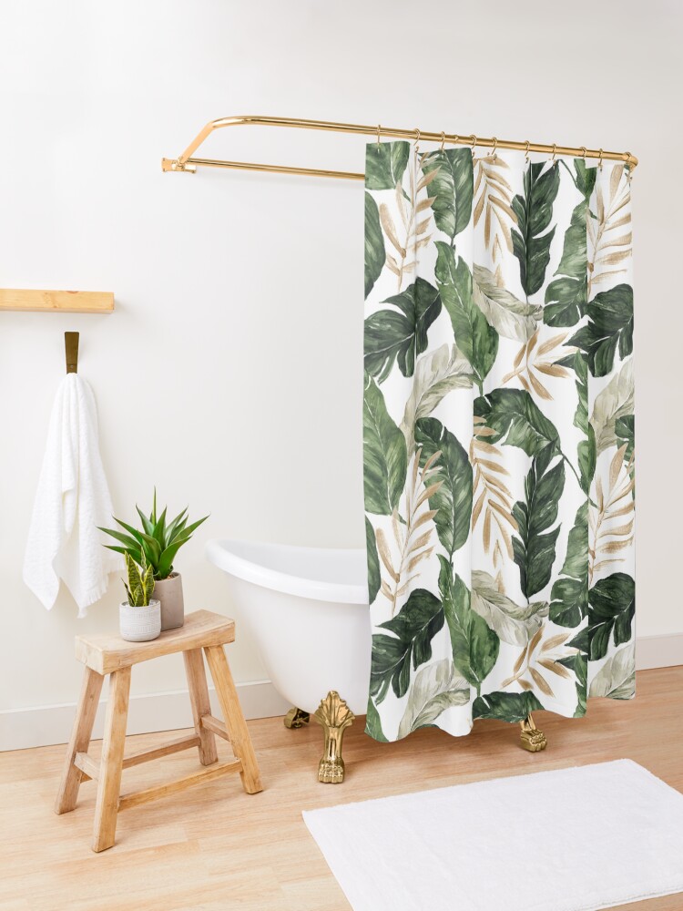 Alternate view of Palm Tree Shower Curtain