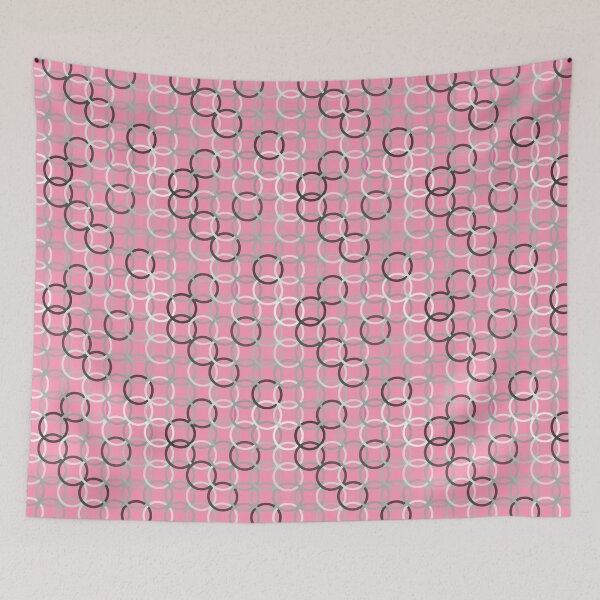 Item preview, Mid-Century Modern Circles, Coral Pink and Grey designed and sold by Marymarice.