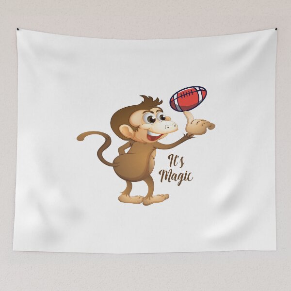 Item preview, Cute funny Monkey It is magic american football tee designed and sold by Peter Azeez.