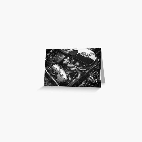 Triumph Bonneville Motorcycle Greeting Card