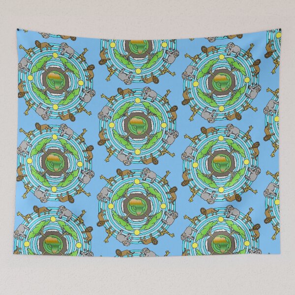 Item preview, African Serengeti Themed Mandala Style Drawing designed and sold by gorff.