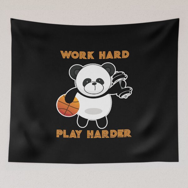 Item preview, Hard work basketball panda tea. designed and sold by Peter Azeez.