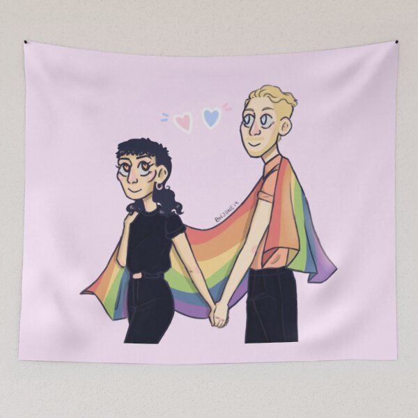 Item preview, pride flag and trans hearts designed and sold by sphynxdads.