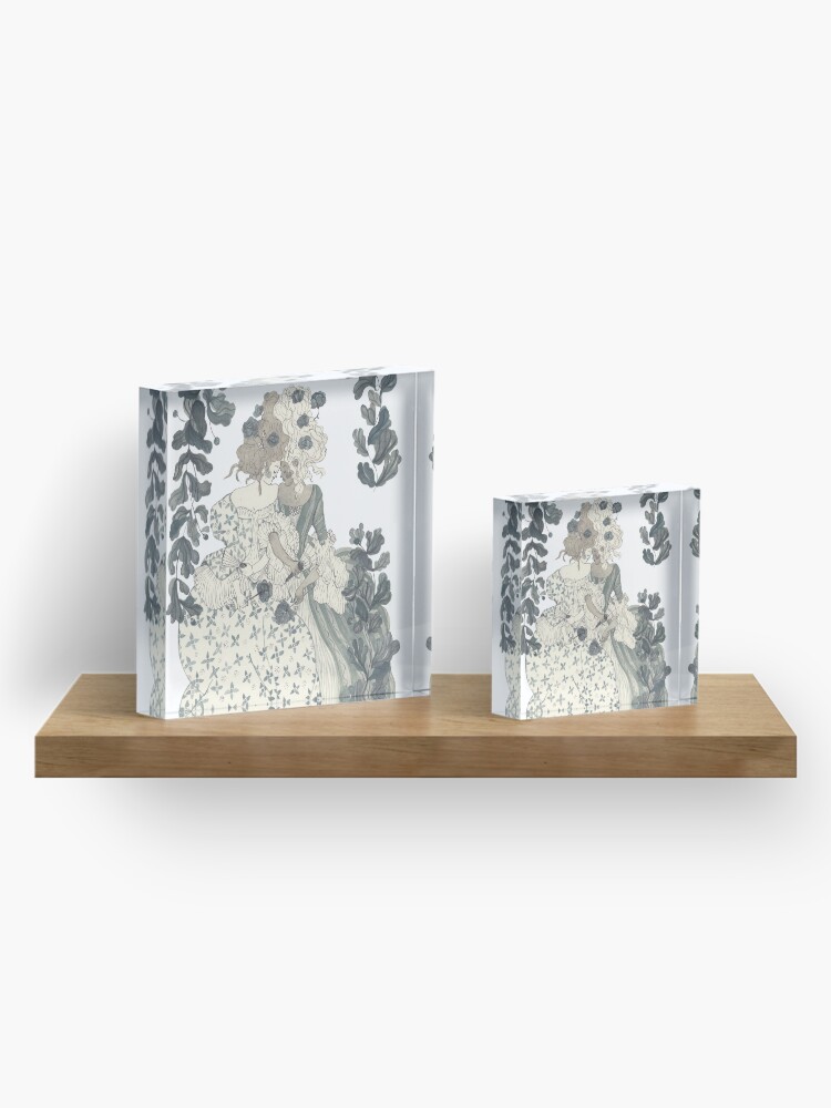Alternate view of Blue Roses Acrylic Block