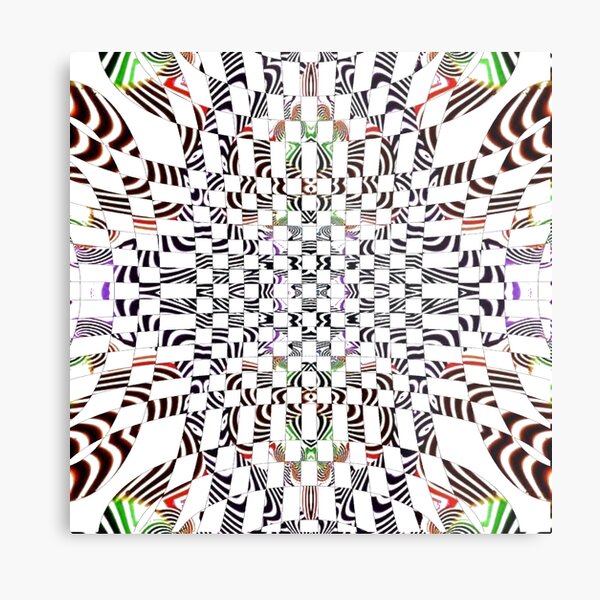#Square #Multicolored  #Spiral #Rug, Symbol, Design, Illustration, sign, shape Metal Print