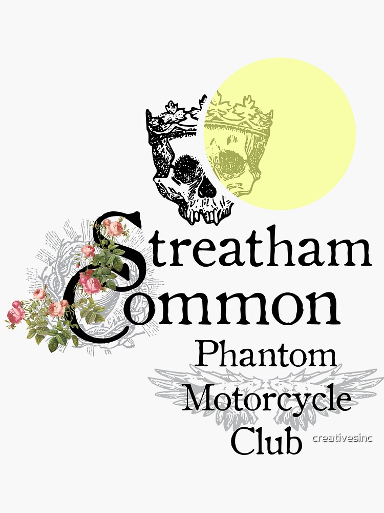 "Streatham Common Phantom Motorcycle Club" Sticker for Sale by creativesinc Redbubble