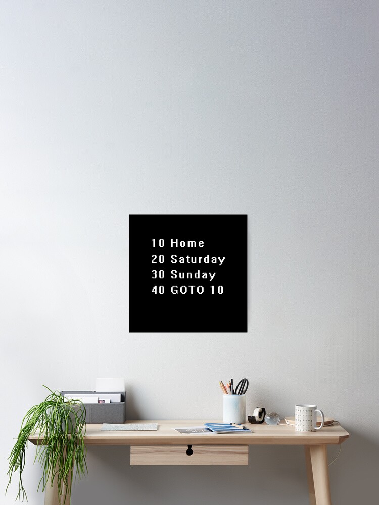 Alternate view of Computer, Basic, Weekend, GOTO Poster