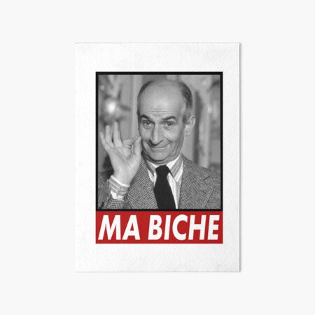 Louis de Funes Ma Biche Design Art Board Print