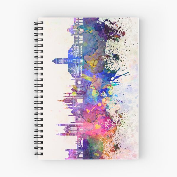 Artikelvorschau, Cambridge-Skyline im Aquarellhintergrund entworfen und verkauft von paulrommer.