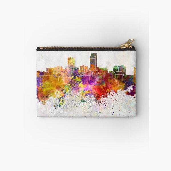 Item preview, Omaha skyline in watercolor background designed and sold by paulrommer.