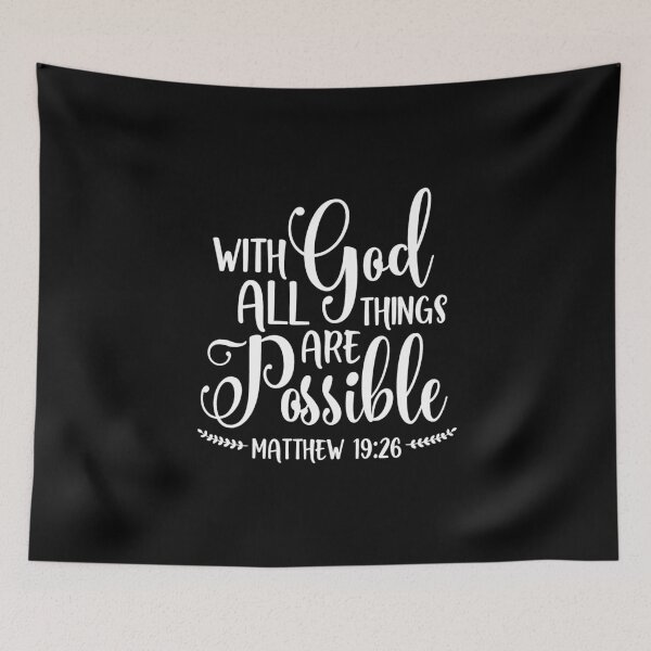 Item preview, INSPIRATIONAL CHRISTIAN BIBLE VERSE print - WITH GOD designed and sold by rdorsey8.