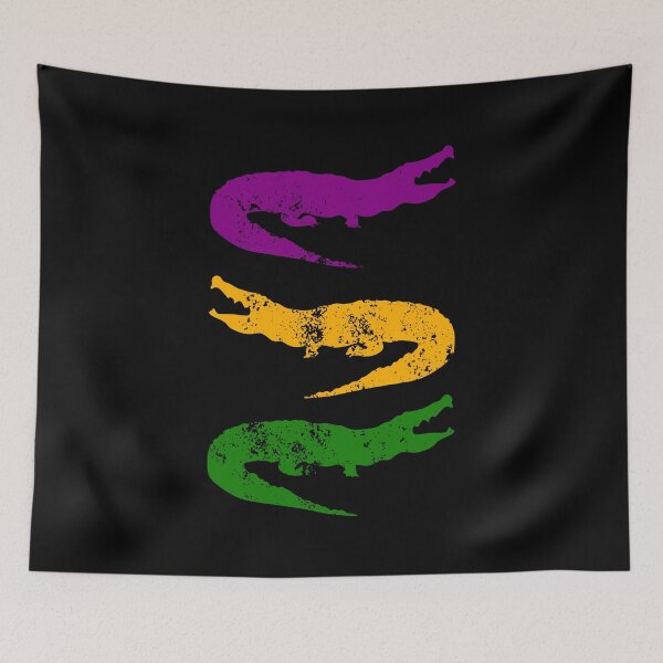 Item preview, MARDI GRAS ALLIGATOR GATORS CROCODILE PARADE print designed and sold by rdorsey8.