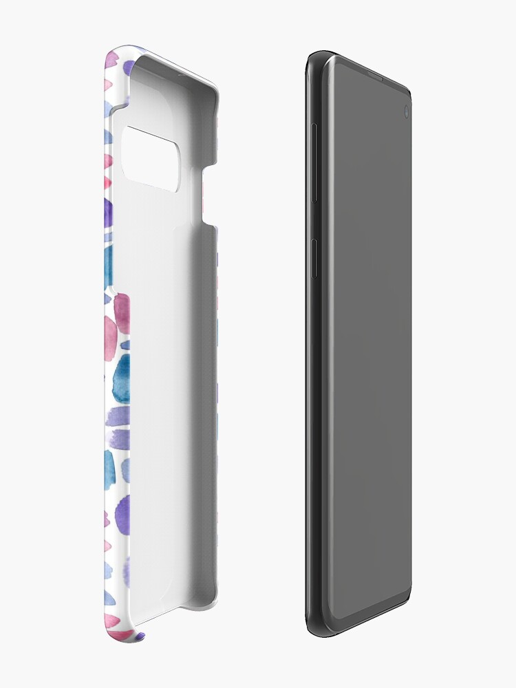Alternate view of Watercolor Paint Brush Stroke Pattern - Purple, Teal, Pink Case & Skin for Samsung Galaxy