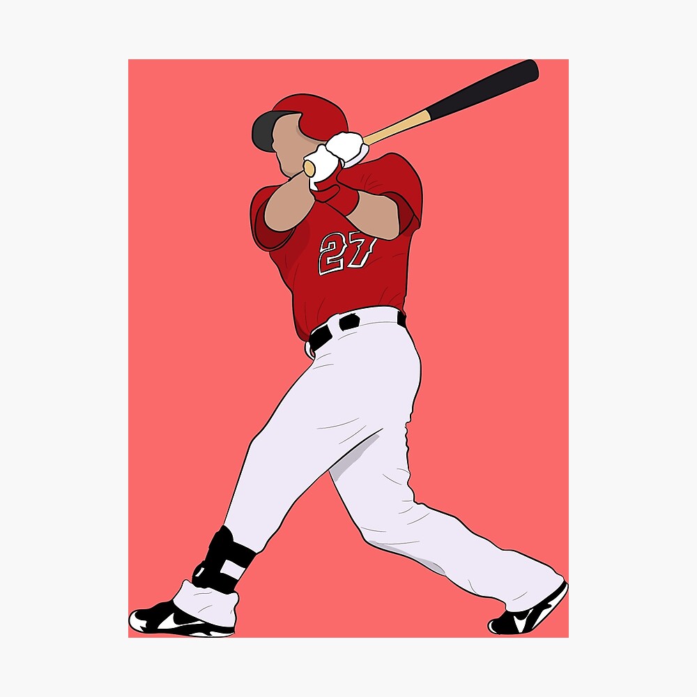 Art Poster Mike #Trout baseball player