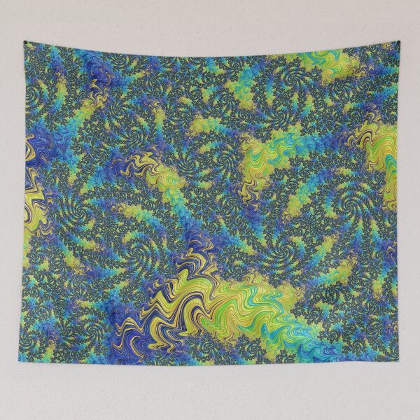 Item preview, Blue and Yellow Fractal designed and sold by Kaleiope Studio.