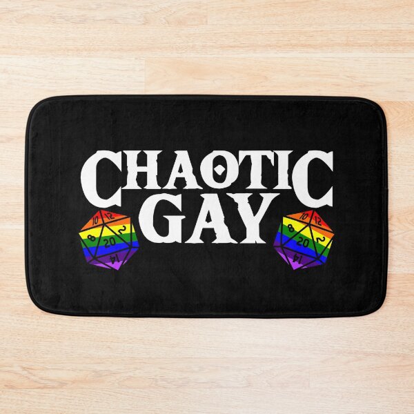 Item preview, Nerdy Chaotic Gay Pride Alignment Dice Gamer D20 T-Shirt designed and sold by WyrmInq.