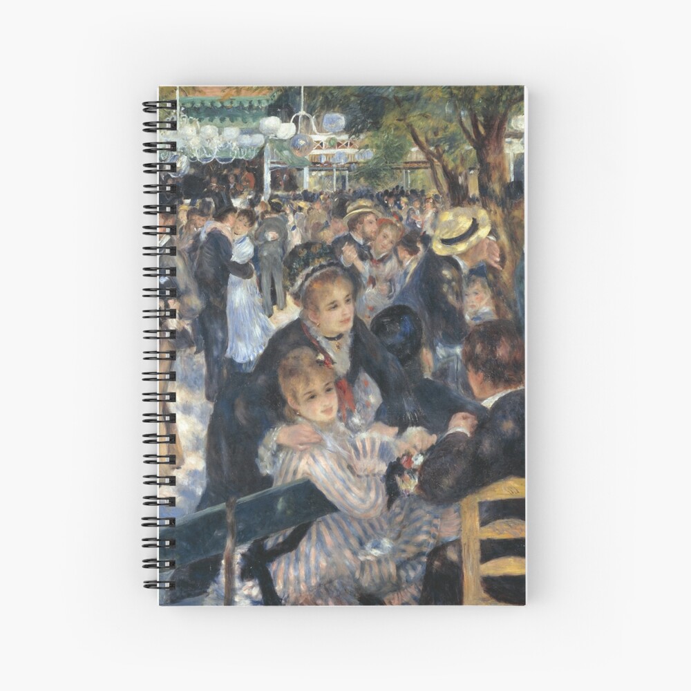Bal du Moulin de la Galette Oil Painting by Auguste Renoir Spiral Notebook